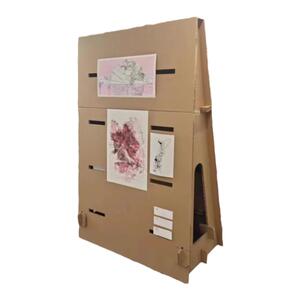 蜂窝板纸展示架纸箱书架纸板书架