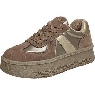 百思图奥莱冬季新款街头运动休闲德训鞋厚底休闲鞋ND762DM3