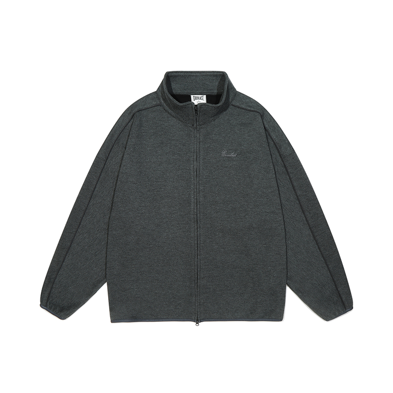 美国EVERLAST拳击运动训练休闲开衫卫衣保暖秋冬简约加绒高领外套