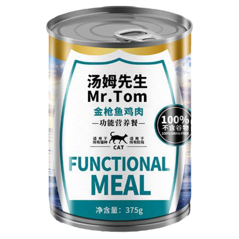汤姆先生猫罐头大罐幼猫金枪鱼营养猫咪零食白肉375g高汤24罐整箱