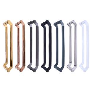 玻璃门拉手不锈钢加厚无框刀头型斜拐脚大门有框门推拉门木门把手