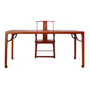 红木明式画案霸王枨禅意四平花梨紫檀中式书台办公桌文房家具