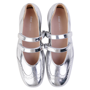 IORE理想矿石设计师原创 轻松时髦 双带玛丽珍休闲平底单鞋女