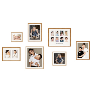 相框挂墙装饰画框空框照片打印加定制实木装裱框架diy小相框组合