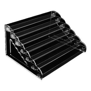 定制亚克力展示架透明阶梯小摆件置物架柜台桌面展示台产品展示架