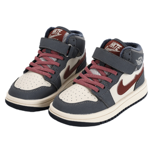 2025冬季新款儿童高帮加绒运动鞋女童户外跑步鞋男童防寒保暖板鞋