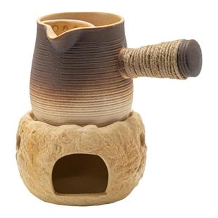 围炉煮茶烤奶茶家用煮茶壶可干烧罐罐壶烤火炉陶罐煮茶器侧把壶