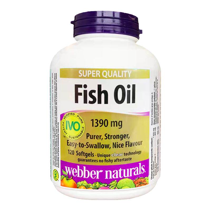 Webber Naturals伟博天然高浓度深海鱼油欧米伽3提纯1100mg*120粒