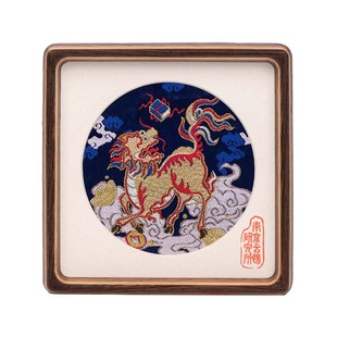 南京云锦研究所博物馆麒麟玉书摆件非遗工艺品送学生送老师礼盒