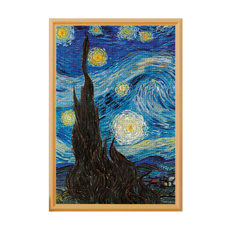 实木拼图相框1000片300500 2000块裱画框架70x50cm75空框定制挂墙
