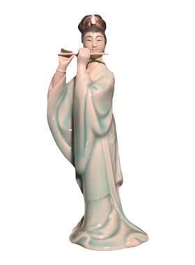 石湾公仔假山古典风人物工艺品