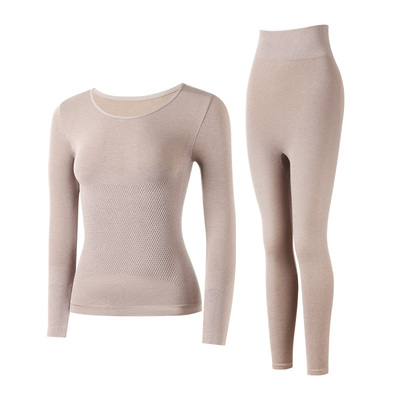 婷美山羊绒蓄热保暖套装秋衣秋裤