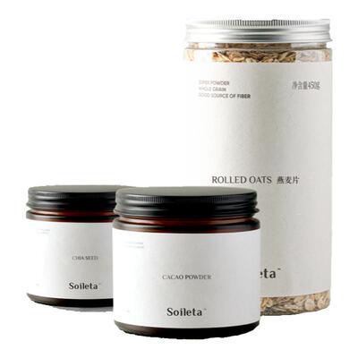 Soileta隔夜燕麦碗套餐早餐搭配