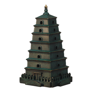 大雁塔香炉家用室内熏香炉檀香沉香茶道香薰炉桌面中式摆件送礼盒