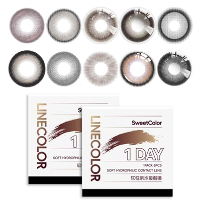 SweetColor日抛6片美瞳自然软糖妹子棕学生通勤温柔百搭隐形眼镜
