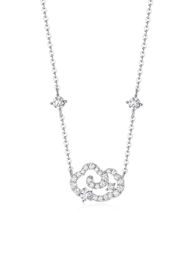 卡蒂罗祥云纹项链女S925银轻奢小众设计时尚锁骨链生日礼物送女友