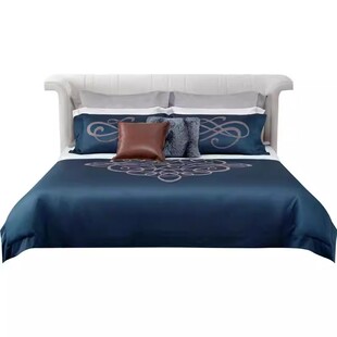 ROYALCOVER/罗卡芙120S双股全棉色织欧式长绒棉提花四件套 惠斯勒