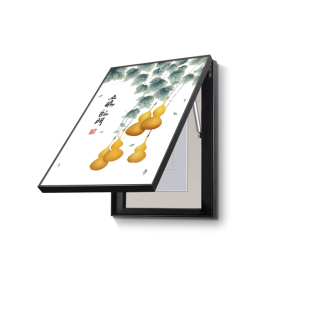 五福临门电表箱挂画新中式横款竖款弱电箱多媒体箱遮挡画配装饰画