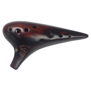 风雅陶笛 12孔AG熏烧陶笛专业演奏型中音G调十二孔初学考级送教材