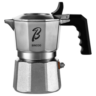 Bincoo三阀316不锈钢摩卡壶双阀煮咖啡 家用小型意式咖啡机全套装