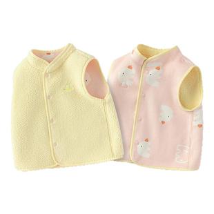 巴拉巴拉婴儿马甲女童宝宝羊羔绒坎肩儿童外套2025冬装新款童装小