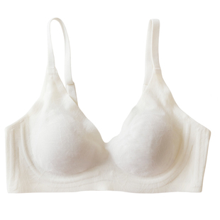 Soft Sonnets大胸显小超薄内衣小胸微聚拢花瓣轻肌侧收蕾丝文胸女