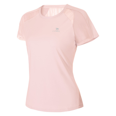 骆驼瑜伽服女款冰丝短袖透气网纱