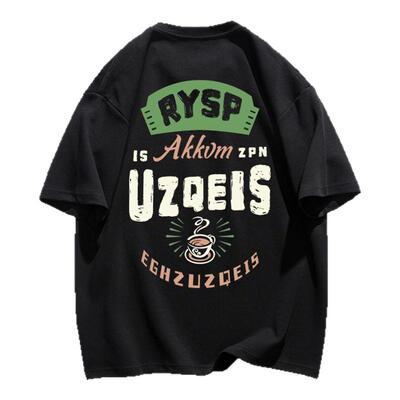 重磅短袖t恤男复古高街青年