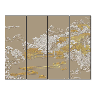客厅装饰画新中式沙发背景墙画