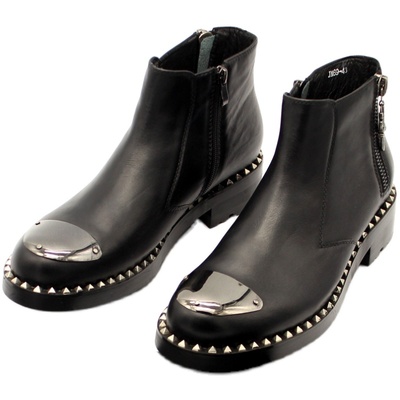 金属皮靴JINIWU厚底切尔西街头