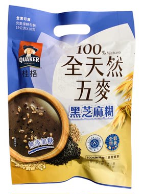 桂格无糖黑芝麻糊五麦全天然190g