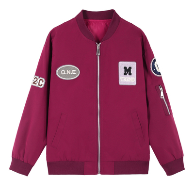 啄木鸟棒球服女外套2026新款春秋时尚妈妈休闲开衫飞行员夹克上衣