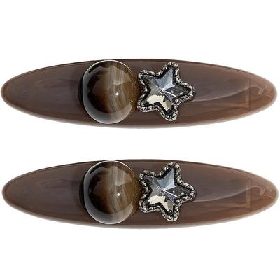 兰诺时尚星星发夹女2025新款高端侧边夹前额刘海夹鸭嘴夹对夹发饰