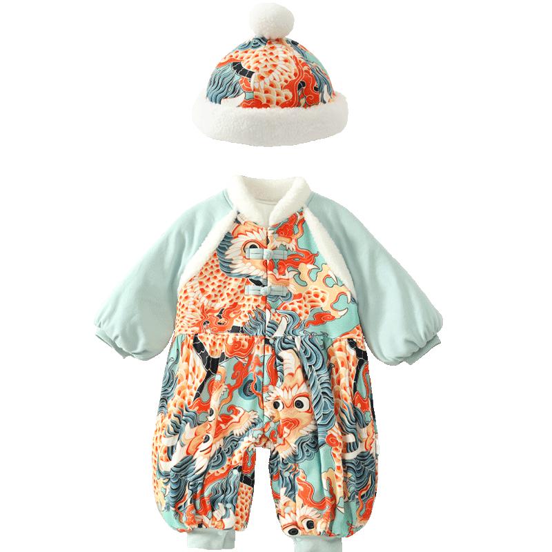 龙喜年连体秋冬加厚棉衣棉服A类