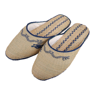 徐行工艺男草编鞋上海特产居家室内拖鞋草编龙凤凉鞋嘉定特产5123