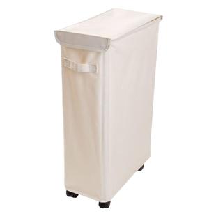 NITORI宜得利家居衣服收纳筐布艺脏衣篓家用有盖带轮洗衣篮菲克托