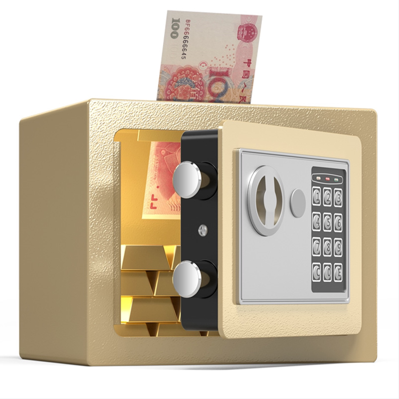 全钢可爱大码硬币金属带锁储蓄罐