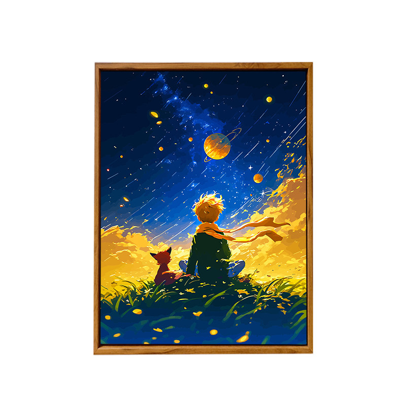 小王子狐狸DIY数字油画儿童手工