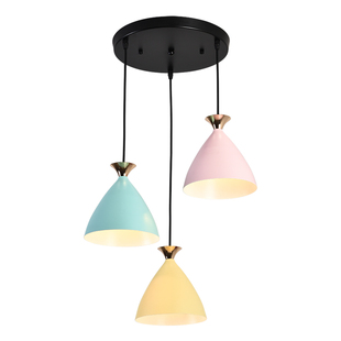 北欧餐厅吊灯三头现代简约奶油风家用饭桌氛围感艺术个性高级吊灯