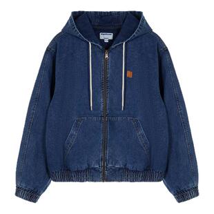 ADER ERROR 25秋冬新款男女同款连帽拉链牛仔外套银泰百货 301574