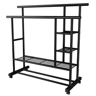 晾衣架落地家用卧室房间简易衣架加粗阳台挂衣服可移动室内挂衣架