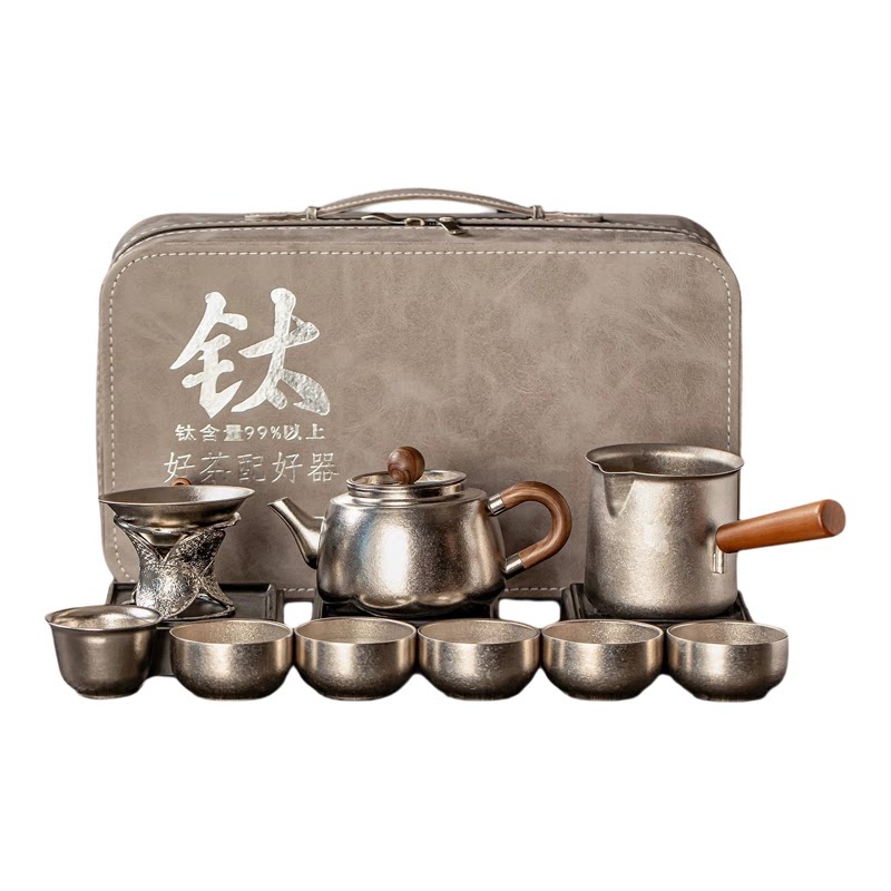 纯钛功夫茶具套装礼盒