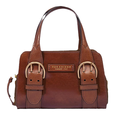 The Bridge/桥牌手工牛皮女士百搭手提包保龄球包