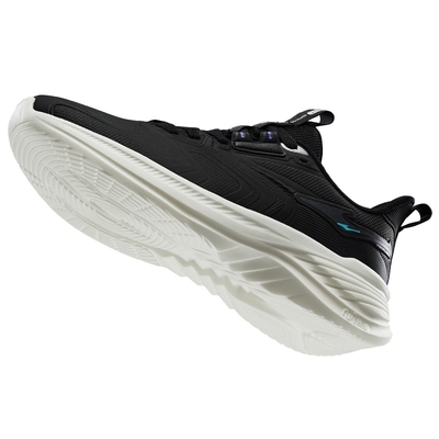 鸿星尔克穿梭2.0跑步鞋秋季减震回弹软底男鞋皮面防泼水运动鞋男