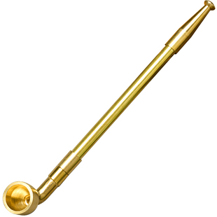 优雅小旱烟袋锅子老式手工黄铜整根烟杆传统烟枪便携烟斗一口香卷