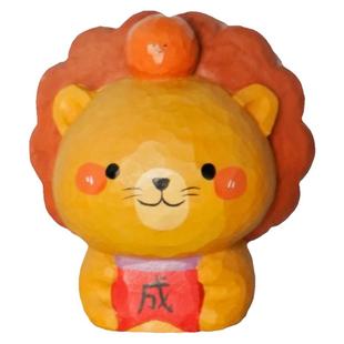 心想事成桌面车载摆件创意木雕送男女生闺蜜狮子座毕业季生日礼物