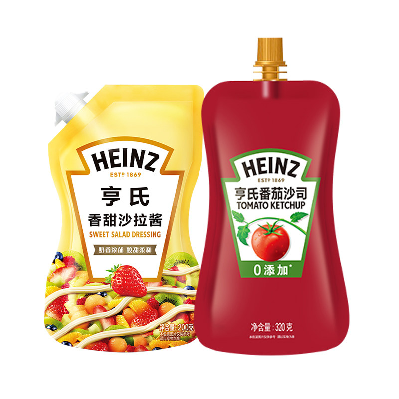 亨氏番茄酱番茄沙司香甜沙拉酱拌蔬菜水果色拉酱轻食拌酱薯条蘸料