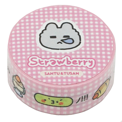 桑兔兔桑【拉条4款】和纸磨砂原创手帐胶带和纸手账贴纸文字整卷