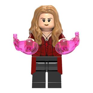 漫威幻视复仇者联盟3无限战争864绯红女巫旺达拼装积木人仔玩具