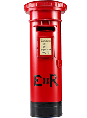 怀旧英伦复古红色邮筒摆件